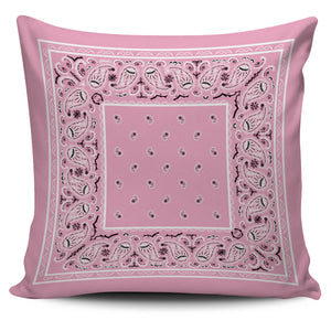 Light Pink Bandana Throw Pillow