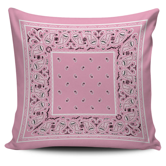 Light Pink Bandana Throw Pillow