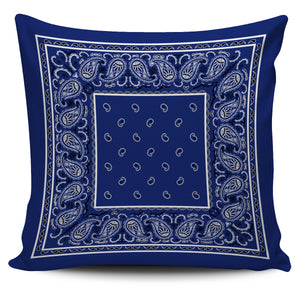 Royal Blue bandana Throw Pillow