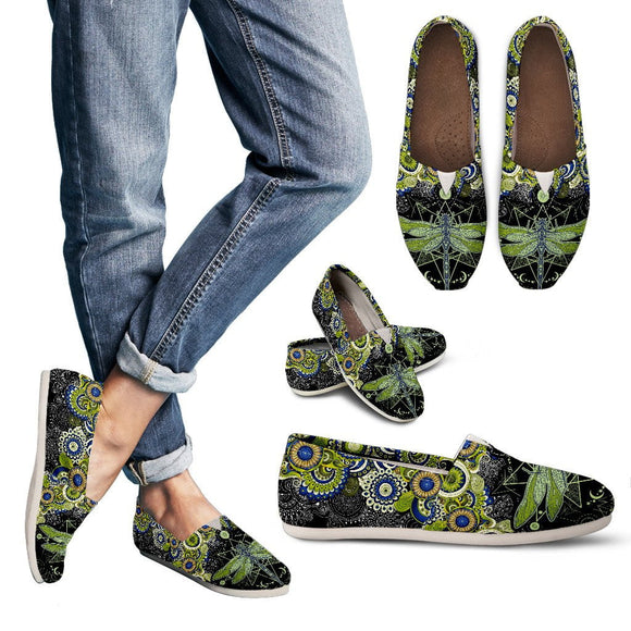 Mandala Dragonfly Handcrafted Casual Shoes - Value Basin