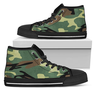Women Army Green Camo Sneakers - Value Basin