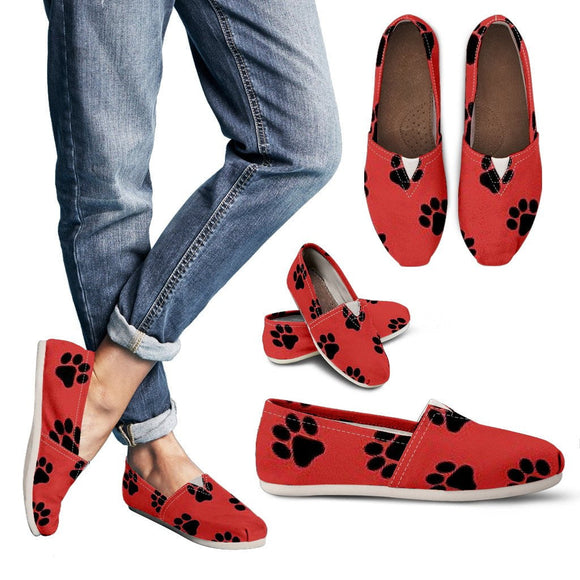 Pooch Paw Print Women's Casual Shoes - Value Basin