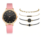 Women's 5PCS Set Top Style Fashion Luxury Wristwatch