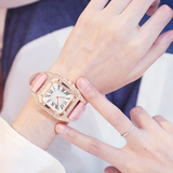 Women's Diamond Starry Square Watch With Bracelet