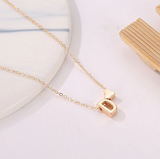 Tiny Heart Necklace With Initial For Women Gold / Silver