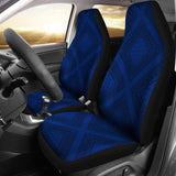 Blue and Black Bandana Car Seat Covers - Diamond
