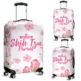 I am a proud Shih Tzu Parent Floral Luggage Cover - Value Basin