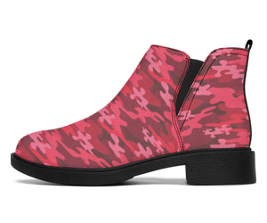 Red Camouflage - Suede Boots