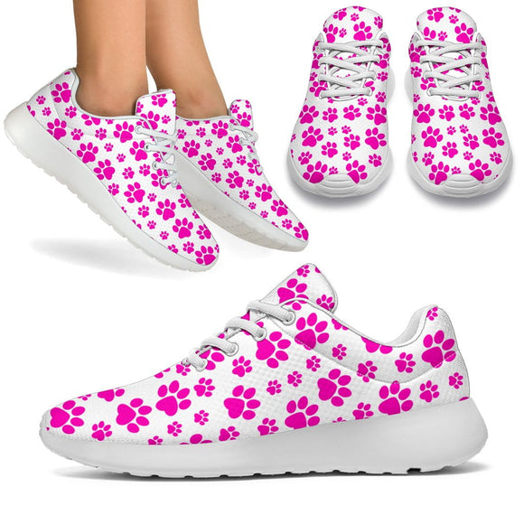 Pink Paw Prints Sport Sneakers - Value Basin