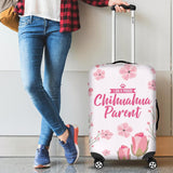 I am a proud Chihuahua Parent Floral Luggage Cover - Value Basin