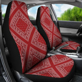 Classic Red Bandana Car Seat Covers - Diamond