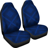 Blue and Black Bandana Car Seat Covers - Diamond