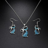 Blue Opal Cat Necklace - Value Basin