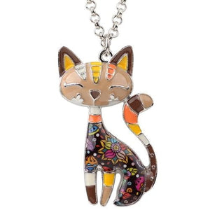 Enamel Maxi Cat Necklaces - Value Basin