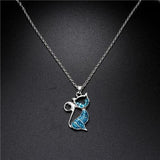 Blue Opal Cat Necklace - Value Basin