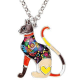 Enamel Cat Necklace - Value Basin