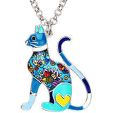 Enamel Cat Necklace - Value Basin