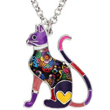 Enamel Cat Necklace - Value Basin