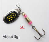 Metal Spoon Spinner Bait 2.5-4.4g  Feather Hooks Sequin Sea Fishing Lure Wobbler Jig Metal Buzz Bait