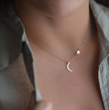 Vintage Pendant Necklace - Multilayer  - Gold / Silver - Moon Star Horn Crescent