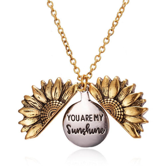 2020 Sunflower Pendant You are my sunshine Necklace - Value Basin