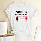 Social Distancing Keep The Distance 6 Feets Women's T-Shirt - Value Basin