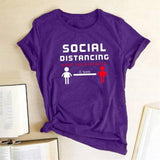 Social Distancing Keep The Distance 6 Feets Women's T-Shirt - Value Basin
